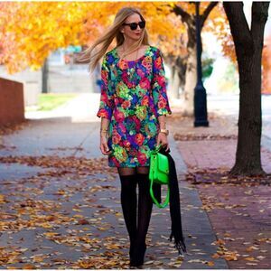 ANTHROPOLOGIE Dress HD IN PARIS Tropicalist Shift Size XS • BLOGGER FAVORITE •